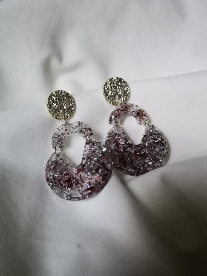 Pendientes hechos con flores